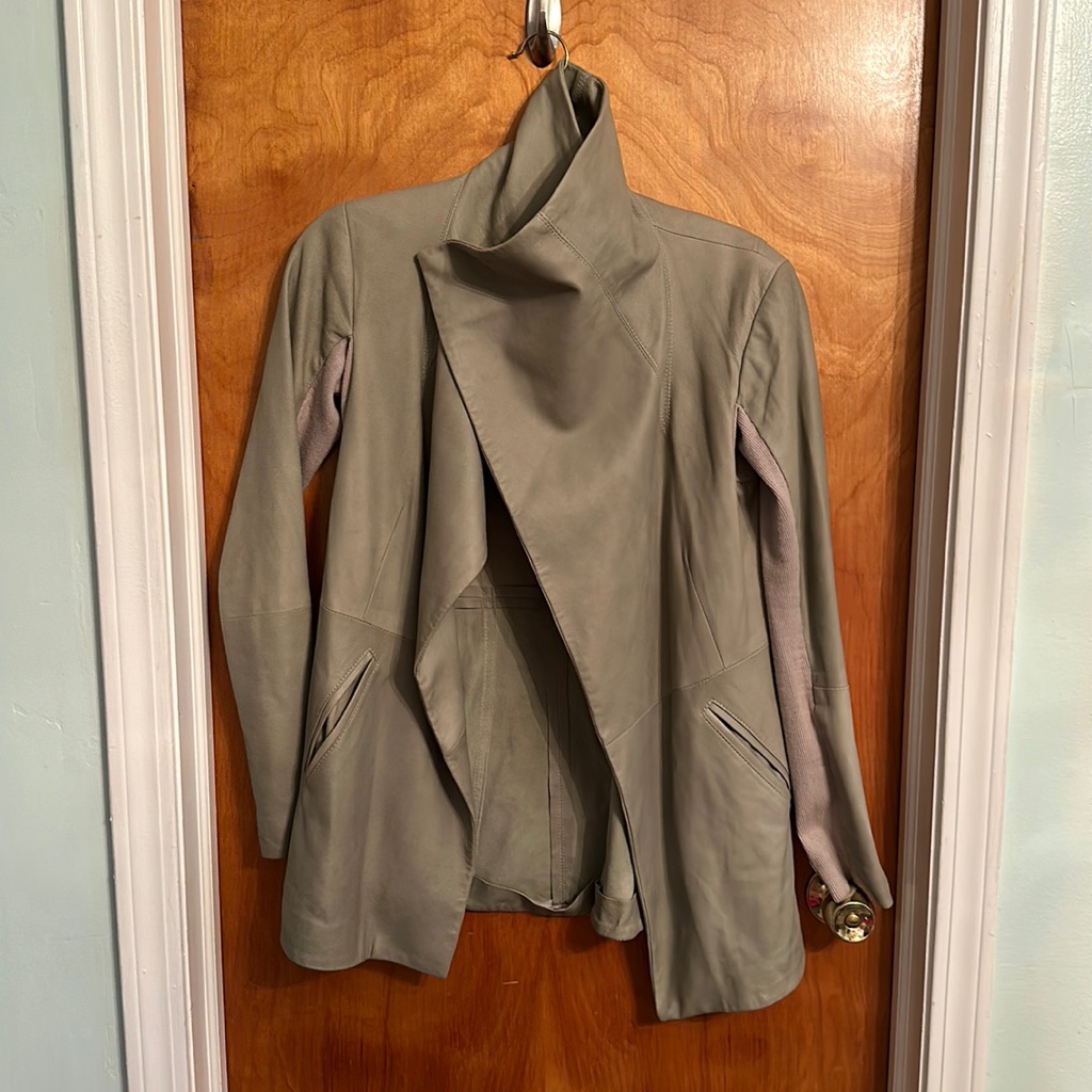 Veda Leather Futuristic Long Coat